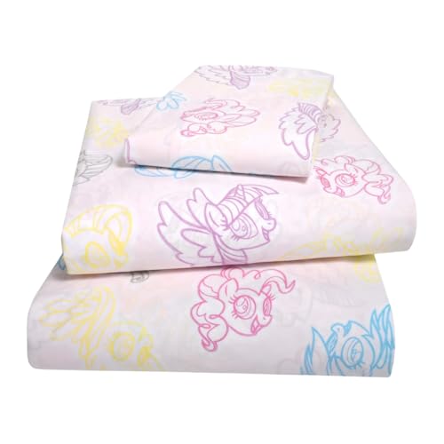 Franco My Little Pony Luxus-Bettwäsche-Set für Kinder, superweich, Premium-Baumwolle, 4-teilig, offizielles Lizenzprodukt