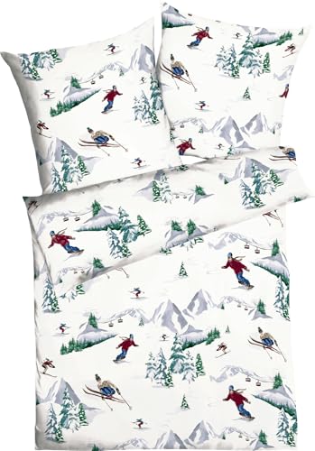 Kaeppel Bettwäsche Alpin Feinbiber bunt Größe 135x200 cm (80x80 cm)