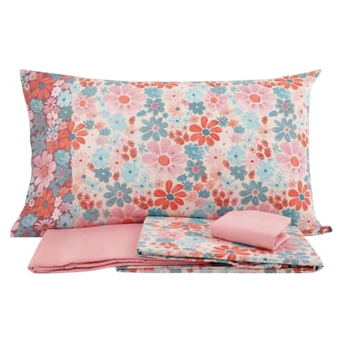 Bassetti Bettwäsche-Set für Doppelbett, 100 % Baumwolle, Bettwäsche-Set (1 Oberlaken 240 x 280 cm; 1 Spannbettlaken 175 x 200 cm; 4 Kissenbezüge 50 x 80 cm) Varianten: Seventy Five R1