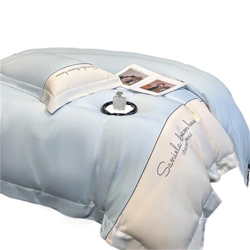 JCXIOC Seiden-Bettwäsche Set Vierteiliges Set aus Eisseide, seidig glatt, for den Sommer, for Schlafen, nackte Bettwäsche(Color B,1.5m Fitted sheet4pc)