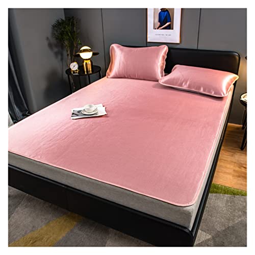 Luxuriöse Seiden-Bettwäsche für Doppelbett, Queen-Size-Bett, King-Size-Bett, kühl und gemütlich, 180 x 200 cm, Farbe 05