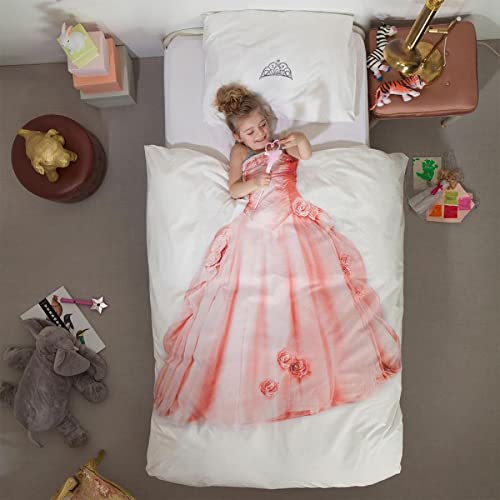 Snurk Dreaming Bettwäsche Prinzessin Bettbezug, einfach, Perkal, Kunstdruck piazzata, weiß