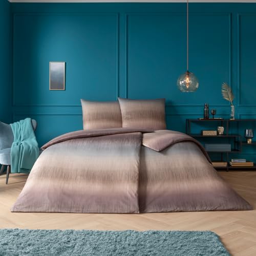 ESTELLA Mako Interlock Jersey Bettwäsche Ben braun 1 Bettbezug 135 x 200 cm + 1 Kissenbezug 80 x 80 cm