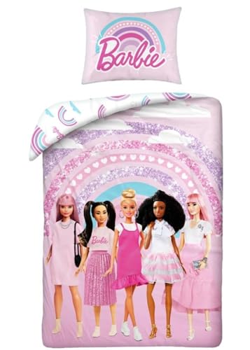 Halantex Le amiche Arcobaleno – Bettwäsche-Set Bettbezug 140 x 200 cm + Kissenbezug 70 x 90 cm, wendbar, 100 % Polyester, mehrfarbig