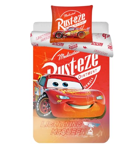 Disney Cars Bettwäsche-Set für Juniorbett | 100x135 cm Bettbezug & 40x60 cm Kissenbezug, 100% Baumwolle | Weiches, atmungsaktives Lightning McQueen Kinderbettwäsche-Set für Kleinkinder Disney Cars Bettwäsche-Set für Juniorbett | 100x135 cm Bettbezug & 40x60 cm Kissenbezug, 100% Baumwolle | Weiches, atmungsaktives Lightning McQueen Kinderbettwäsche-Set für Kleinkinder