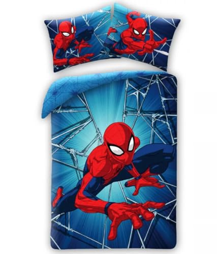 Marvel Spiderman Kinder Bettwäsche Set Spinne Wendebettwäsche 100x140cm