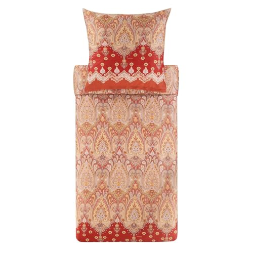 Bassetti ISOLABELLA Bettwäsche + 2 Kissenhüllen aus 100% Baumwollsatin in der Farbe Rot R1, Maße: 200x200 + 2 K 80x80 cm - 9329938 Bassetti ISOLABELLA Bettwäsche + 2 Kissenhüllen aus 100% Baumwollsatin in der Farbe Rot R1, Maße: 200x200 + 2 K 80x80 cm - 9329938