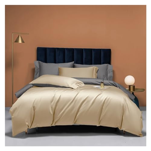 Bett, Bettwäsche aus 100% ägyptischer Baumwolle, Queen-Size-Bett, King-Size-Familiengröße , Spannbettlaken, Bettbezug