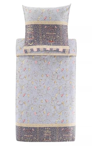 BASSETTI Satin-Bettwäsche-Garnitu r OPLONTIS Farbe GRAU G1 Größe 155x220+80x80