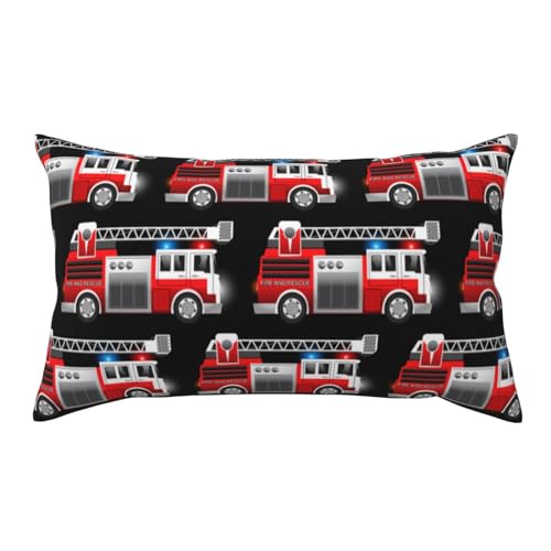 Salelf Luxuriöse Kissenbezüge mit Feuerwehr- und Rettungswagen, 50,8 x 91,4 cm, ultraweich, Queen-Size-Größe, Hotelverschluss, beleben Ihre Bettwäsche