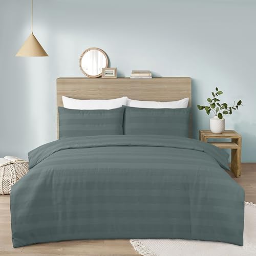 Dreamology Bettwäsche-Set für Super-King-Size-Betten (260 x 220 cm), Polyester-Baumwolle, strukturierter Stoff, Waffelstreifen, Knopfverschluss, Bettbezug-Set, Bettbezug mit 2 Kissenbezügen (Marley) Dreamology Bettwäsche-Set für Super-King-Size-Betten (260 x 220 cm), Polyester-Baumwolle, strukturierter Stoff, Waffelstreifen, Knopfverschluss, Bettbezug-Set, Bettbezug mit 2 Kissenbezügen (Marley)