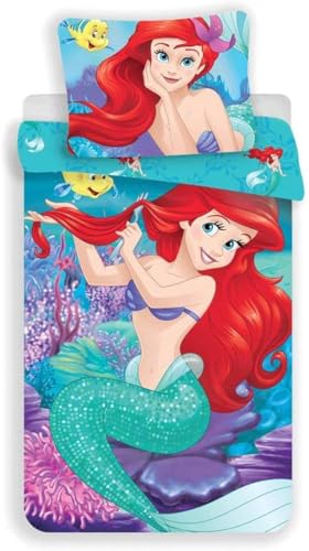 Jerry Fabrics Disney Character Kinder Bettwäsche mit Reißverschluss Bettbezug und Kissenbezug 70 x 90 cm, Baumwolle, Mehrfarbig, 200 x 140 x 0.5 cm