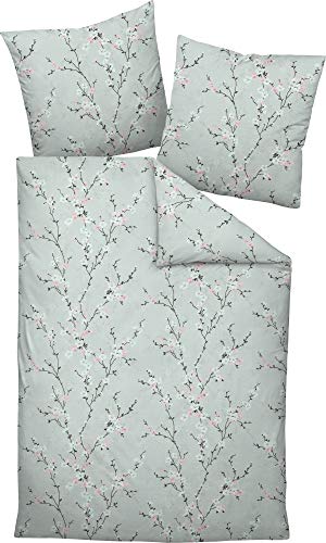  Seersucker Bettwäsche Tango 20076 08 silberblau 1 Bettbezug 155 x 220 + 1 Kissenbezug x