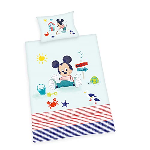 Herding Disney´s Mickey Mouse Bettwäsche-Set, Mehrfarbig, 40 x 60 cm, 100 x 135 cm