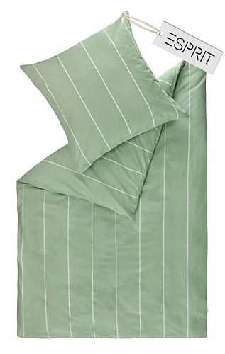 Esprit Home NEU! Premium Bettwäsche 135 x 200 cm Baumwolle 2teilig - Grün - inkl. einem Kopfkissenbezug 80x80cm