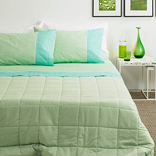 Bassetti Bettwäsche-Set für Doppelbett, 100 % Baumwolle, Oberlaken 240 x 280 cm, Spannbettlaken 175 x 200 cm, 2 Kissenbezüge 50 x 80 cm