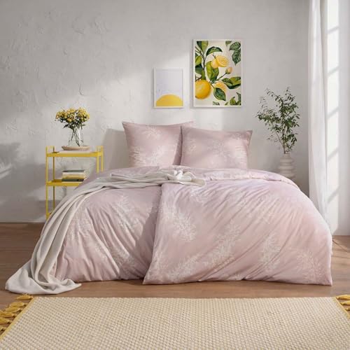 Estella Mako Interlock Jersey Bettwäsche Rosalina Flieder 1 Bettbezug 135 x 200 cm + 1 Kissenbezug 80 x 80 cm