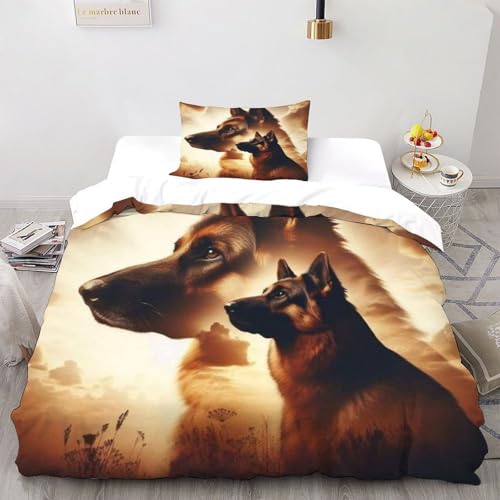 SOBKLIDE Schwarzes Pferd Bettbezug Bettwäsche Kinderbettwäsche Reißverschluss Mit Kissenbezügen Betten Set Blumendruck Für Jugendliche Kinder Schlafzimmer Single?135x200cm?