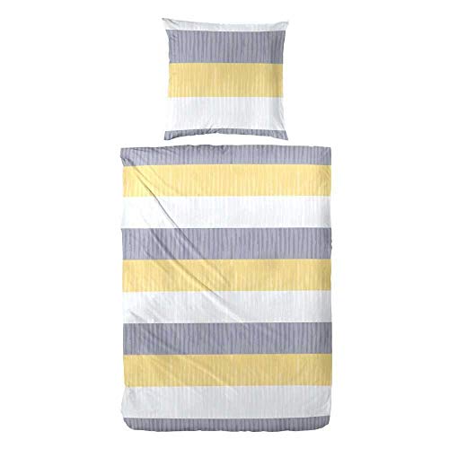 Hahn Bettwäsche Blockstreifen gelb 1 Bettbezug 135 x 200 cm + 1 Kissenbezug 80 x 80 cm Hahn Bettwäsche Blockstreifen gelb 1 Bettbezug 135 x 200 cm + 1 Kissenbezug 80 x 80 cm