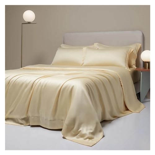 Bett, Bettwäscheset aus ägyptischer Baumwolle, luxuriös, einfarbig, Heimtextilien im Hotelstil, ultraweich, bequem, Bettbezug, Bettlaken, Kissenbezüge