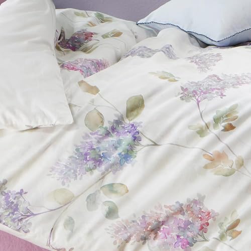 fleuresse Mako-Satin Bettwäsche 200x220 Blumen Flieder Wende lila rosa 114271-06