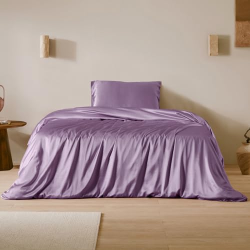 LilySilk 100% Maulbeere Seide Bettwäsche-Set 2 teilig Bettbezug 135x200cm Kissenbezug 80x80cm Unifarben 19 Momme Hypoallergen Super weich und atmungsaktiv,Lavendel LilySilk 100% Maulbeere Seide Bettwäsche-Set 2 teilig Bettbezug 135x200cm Kissenbezug 80x80cm Unifarben 19 Momme Hypoallergen Super weich und atmungsaktiv,Lavendel