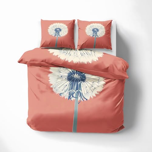 MOBEITI Pusteblume Bettwäsche 135x200, Löwenzahn Wendebettwäsche, Weiche Kuschelige Mikrofaser Bettbezug Set 2teilig, 1 Kissenbezug 80x80, mit Reißverschluss -MO&129 MOBEITI Pusteblume Bettwäsche 135x200, Löwenzahn Wendebettwäsche, Weiche Kuschelige Mikrofaser Bettbezug Set 2teilig, 1 Kissenbezug 80x80, mit Reißverschluss -MO&129