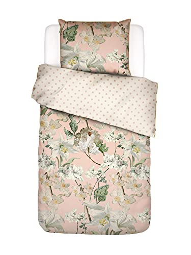 ESSENZA Bettwäsche Rosalee Blumen Baumwollsatin Blush, 135x200 + 1x 80x80 cm