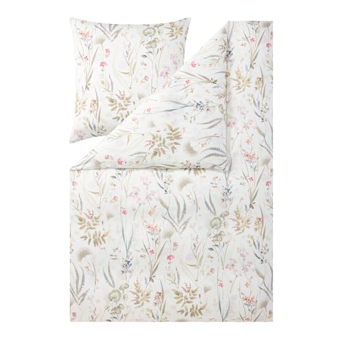 ESTELLA Mako-Satin Bettwäsche Rieke, Farbe: 215/Creme 135x200 cm + 80x80 cm