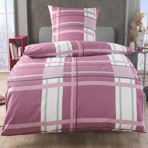 MALIKA 2 teilige kuschelige Baumwolle Soft Fein Biber Bettwäsche 135x200 + 80x80 Kissenbezug, flauschig warme Winter Bettbezug, Größe:135x200 + 80x80 cm, Design - Motiv:Design 3