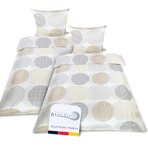 Beautissu Biber Bettwäsche 135x200 cm 4teilig Josi – 100% Baumwolle Warme Flanell Winterbettwäsche – Biberbettwäsche 2X Bettbezug & 2X Kissenbezug 80x80 cm Feinbiber Bettwäsche-Sets Biber Beige Beautissu Biber Bettwäsche 135x200 cm 4teilig Josi – 100% Baumwolle Warme Flanell Winterbettwäsche – Biberbettwäsche 2X Bettbezug & 2X Kissenbezug 80x80 cm Feinbiber Bettwäsche-Sets Biber Beige
