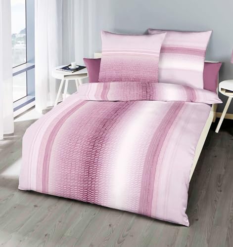 Kaeppel Mako Satin Bettwäsche 2 TLG. 155x220cm Return Rosenholz Rosé Rosa Flieder Schlangenhaut-Optik Kaeppel Mako Satin Bettwäsche 2 TLG. 155x220cm Return Rosenholz Rosé Rosa Flieder Schlangenhaut-Optik