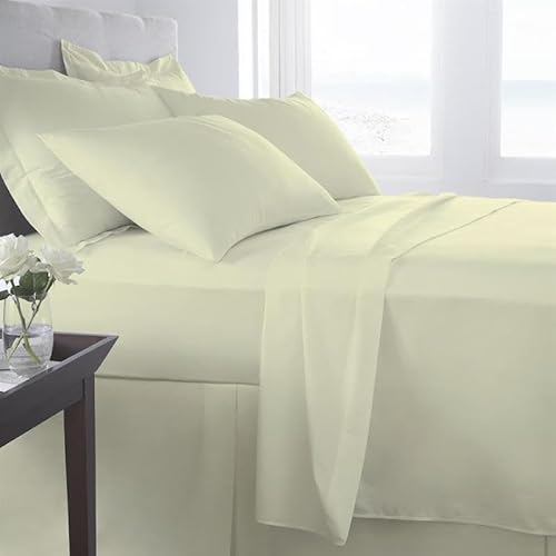 Luxuriöse Qualität T 400 Bettlaken, ägyptische Baumwolle, Fadenzahl 400, Satin, weiche Hotelflache, weiche Bettlaken