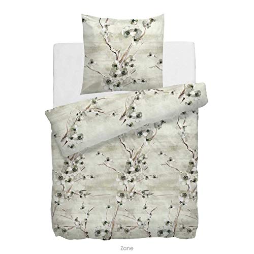 NHL HNL Living Refined Satin Zane Mako-Satin-Bettwäsche Grün 135x200 + 80x80