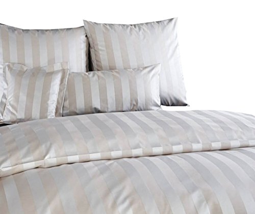 Curt Bauer Damast Bettwäsche Como Sand 1 Bettbezug 135 x 200 cm + 1 Kissenbezug 80 x 80 cm