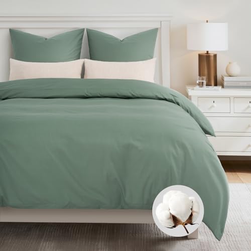 Duvetnova Bettwäsche 155x220 Grün Baumwolle,Grüne Bettwäsche 1 Bettbezug 155x220 Baumwolle + 1 Kissenbezug 80x80 cm,ÖKO-TEX Bettwäsche-Sets 100% Baumwolle mit Reißverschluss Duvetnova Bettwäsche 155x220 Grün Baumwolle,Grüne Bettwäsche 1 Bettbezug 155x220 Baumwolle + 1 Kissenbezug 80x80 cm,ÖKO-TEX Bettwäsche-Sets 100% Baumwolle mit Reißverschluss