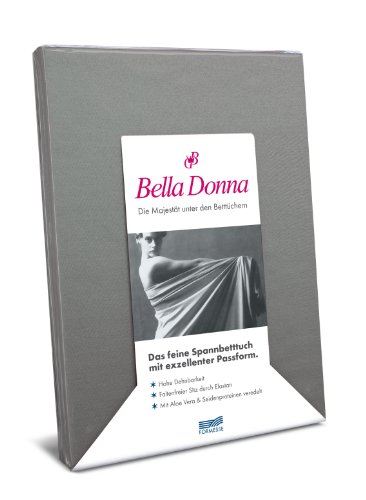 Spannbettlaken Bella Donna Jersey für Matratzen & Wasserbett 140-160 x 200-220 cm in Hellanthrazit