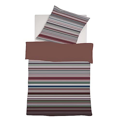 fleuresse Mako-Satin Bettwäsche Bed Art S Greenock rosa 1 Bettbezug 155 x 220 cm + 1 Kissenbezug 80 x 80 cm