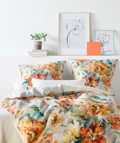 fleuresse Bettwäsche Provence Cassis Halbleinen (344413) (1 x 80x80 + 1 x 135x200 cm), 344413-0009