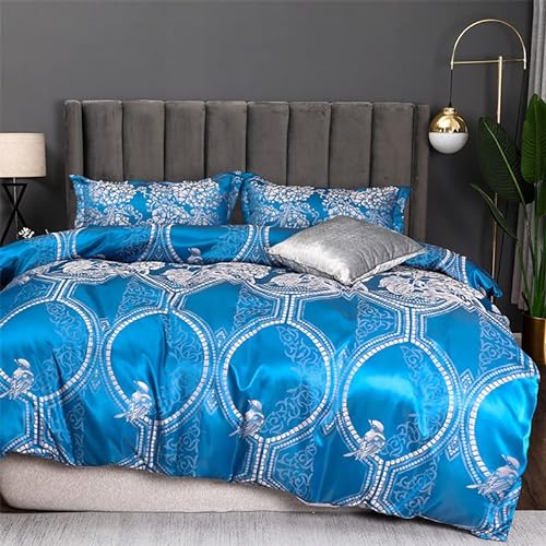 Simuliertes Jacquard-Bettwäsche-Set aus Seide, luxuriöser Satin-Bettbezug, hochwertige, weiche Eisseide