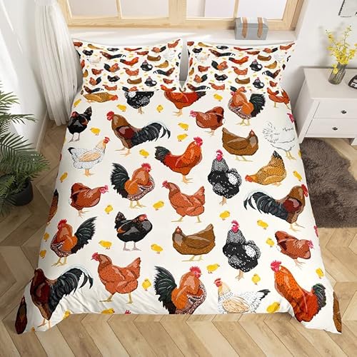 Kinder Bettwäsche Huhn, niedliches Huhn Bettwäsche für Jungen, Dekoration, Bauernhoftier Bettwäsche , lustige Tagesdecke, Schlafzimmer, Steppdecke, 2 teilig, Einzelbett Kinder Bettwäsche Huhn, niedliches Huhn Bettwäsche für Jungen, Dekoration, Bauernhoftier Bettwäsche , lustige Tagesdecke, Schlafzimmer, Steppdecke, 2 teilig, Einzelbett