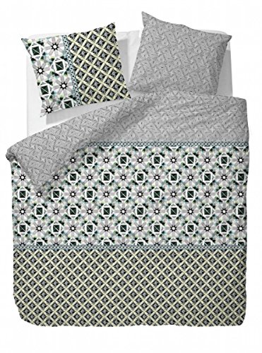 ESSENZA Baumwolle Satin Bettwäsche Meya green, Größe:155 cm x 220 cm