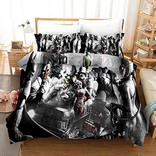 Vampsky Marvel Super Hero Batman 3 Stück Bettwäsche-Set mit Kissen Shams König Bettbezug - aus reinem Baumwolle 3 Stück Bettwäsche, Bettdecke Bezug und zwei Kissenbezüge, mit Reißverschluss und Corner Vampsky Marvel Super Hero Batman 3 Stück Bettwäsche-Set mit Kissen Shams König Bettbezug - aus reinem Baumwolle 3 Stück Bettwäsche, Bettdecke Bezug und zwei Kissenbezüge, mit Reißverschluss und Corner