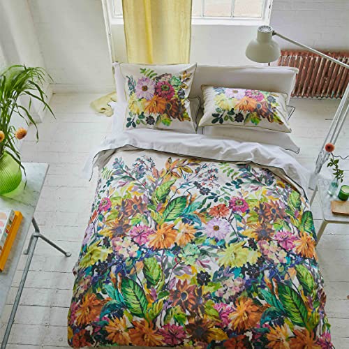 Designers Guild Bedruckter Baumwollperkal Bettbezug, Glynde Coral, 200 x 200 cm