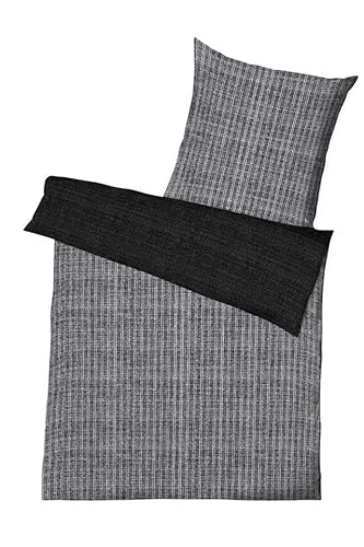 Kaeppel Bettwäsche Eternity Combo schwarz Mako Satin 1 x 80x80 + 1 x 155x220 cm