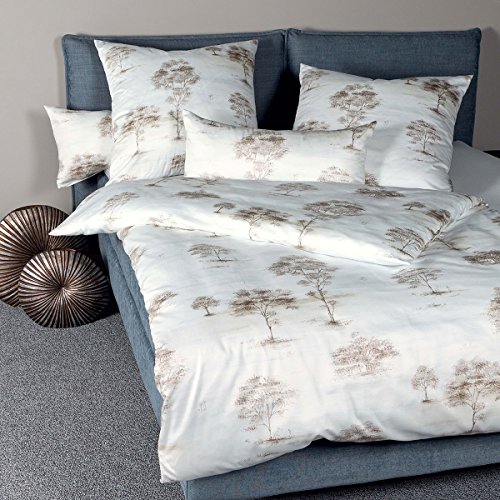 Interlock Feinjersey Bettwäsche Carmen 53059 07 Taupe Kissenbezug einzeln 80x80  Interlock Feinjersey Bettwäsche Carmen 53059 07 Taupe Kissenbezug einzeln 80x80