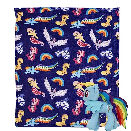 Northwest Character Hugger Kissen & Silk Touch Überwurfdecke Set, 101,6 x 127 cm, My Little Pony – Cute Rainbow Dash