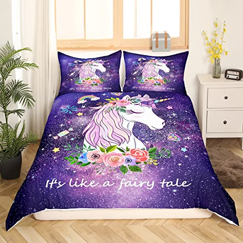Einhorn Bettbezug 135x200 Mädchen Prinzessin Schlafzimmer Dekor Kawaii Regenbogen Einhorn Bettwäsche Set Cartoon Funkelnde Sterne Bettbezug Süßes Liebes Herz Muster Rosa Bettbezug mit 1 Kissenbezug Einhorn Bettbezug 135x200 Mädchen Prinzessin Schlafzimmer Dekor Kawaii Regenbogen Einhorn Bettwäsche Set Cartoon Funkelnde Sterne Bettbezug Süßes Liebes Herz Muster Rosa Bettbezug mit 1 Kissenbezug