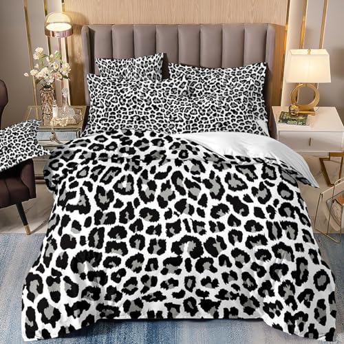 NPCEED Bettwäsche 135x200 Leopardenmuster,Buntes Leopard Bettwäsche Set für Jungen Mädchen Erwachsene,Bettwäsche Liebey Leopardenmuster mit Kissenbezug 50x75 cm (Stile8,135x200cm)