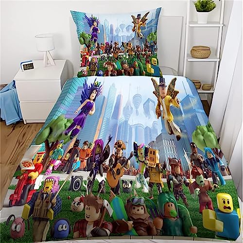 Ruiqieor Bettwäsche 135x200,Jungen Bettwäsche Set 3 Teilig, Mädchen Bettbezug mit Reißverschluss,3D Bettwäsche, KinderBettwäsche,100% Mikrofaser,3D-Digitaldruc k?#07?